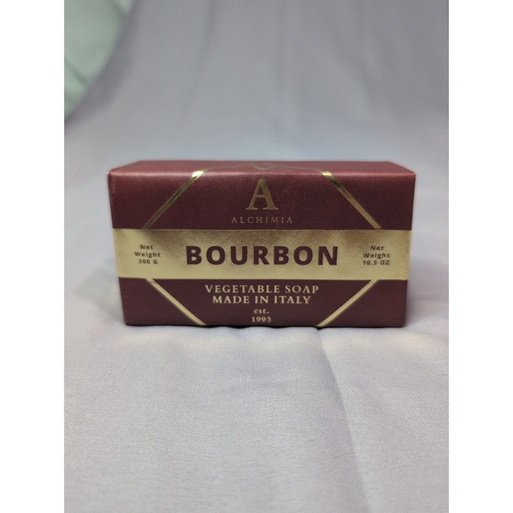 Alchimia BOURBON Vegetable Soap Bar for Men 10.5oz Made In Italy‎